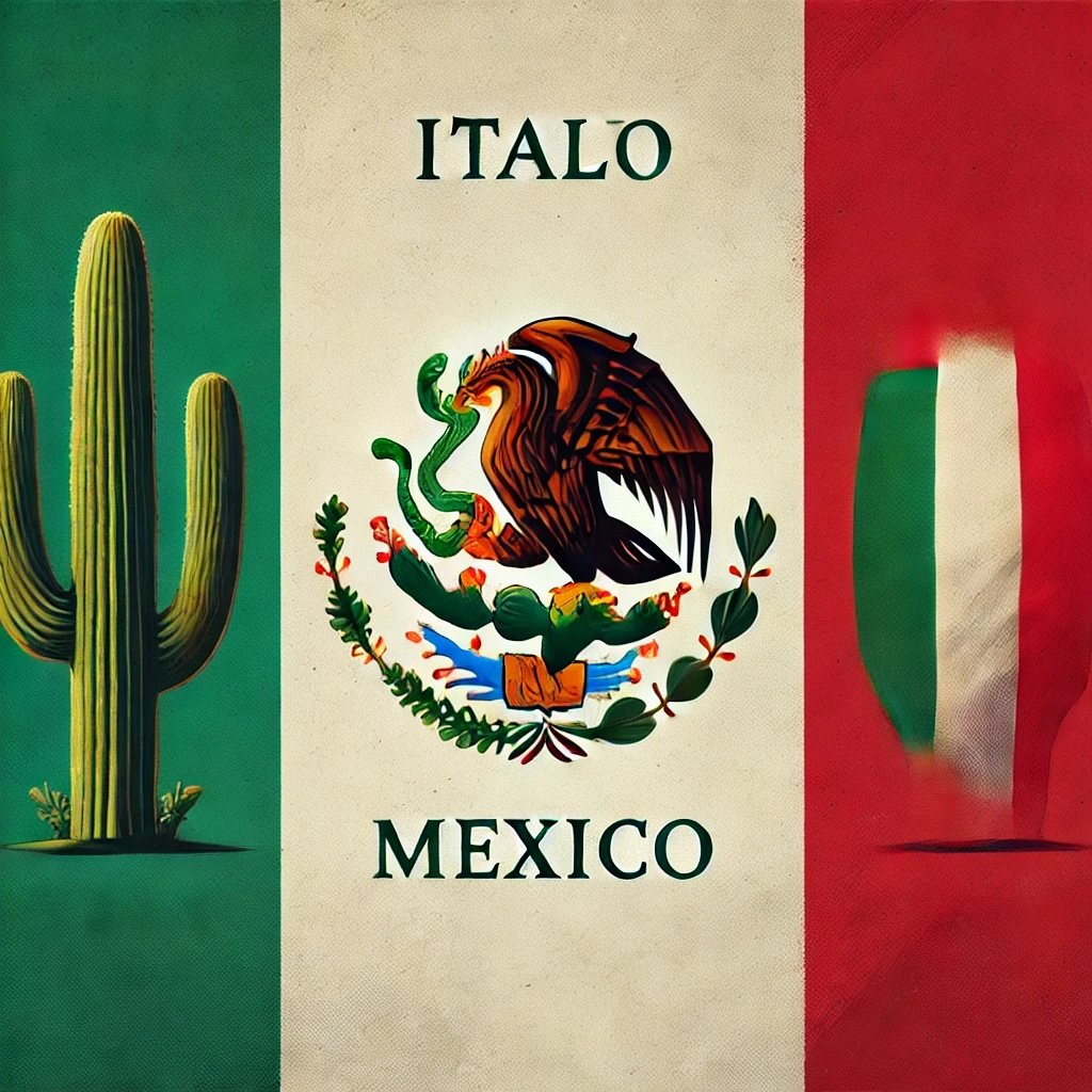 Mexico vs italy flags